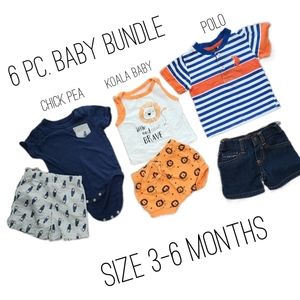 6 pc baby boy bundle, size 3-6 months